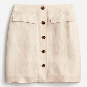 J. Crew Cream Mini Pencil Skirt Resort Wear, Women, Tenniscore, Preppy, Q.Luxury